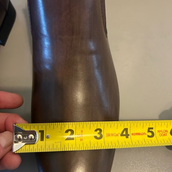 “Amapo” NWOT Men’s Brown Vegan Leather Side Zipper Ankle Boot Size 8.5/41 - Picture 11 of 14